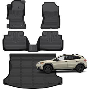 for Subaru Crosstrek 2018-2023 / Subaru Impreza 2017-2023 (Not Hybrid Models) Floor Mats, TPE Waterproof All Weather Floor Mats Cargo Liner Accessories