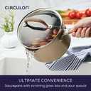 Circulon Premier Professional Hard Anodized Nonstick Cookware Induction Pots and Pans Set, 12 Piece, Bronze