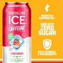 Sparkling Ice Caffeine Strawberry Citrus Sparkling Water with Caffeine, Zero Sugar, with Antioxidants and Vitamins,16 fl oz Cans (Pack Of 12) (EXP 04/13/27)