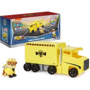 Paw Patrol, Big Truck Pups Rubble Transforming Toy Trucks with Collectible Action Figure, Kids Toys for Ages 3 and up