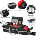 Large Catcher Gear Bag With Wheels, Soft Rolling Baseball Bag for 4 Bats, Portable Baseball Catcher Bag With Wheels, Multi-Pockets, Fence Hook, Holds All Softball Baseball Equipment (99*30*30cm)