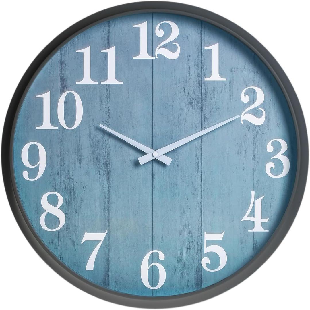 Large Outdoor Indoor Clock Waterproof,18 Inch Waterproof Oversized Wall Clocks,Silent Movement Battery Operated for Garden Patio Pool Room Office Decorative Gifts