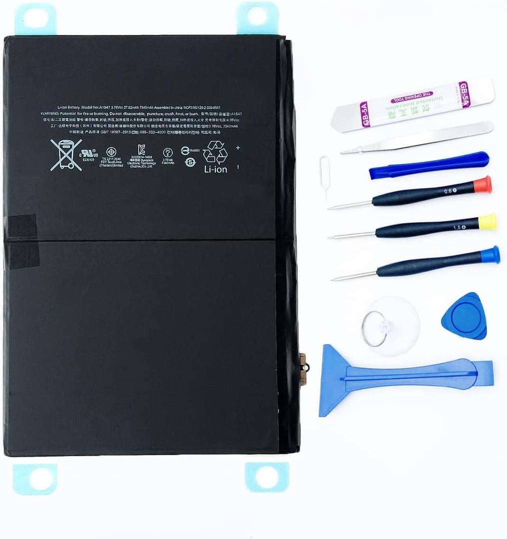 Pinsinholy A1547 Battery Compatible with iPad Air 2 iPad 6 6th Gen Generation A1566 A1567 7340mAh 3.76V 27.62Whr with Tools