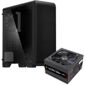 Zalman S2 TG ATX Mid Tower PC Case + 600W 80+ Plus Bronze Power Supply ATX PSU