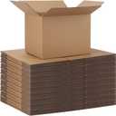 CRUGLA 40 Packs 8x6x6 Shipping Boxes Cardboard Boxes Shipping Box for Business Packaging Thin Box (Brown)