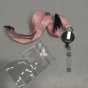 Cruise Ship Lanyard,with Adjustable Badge Lanyard with Detachable Clasp, Waterproof ID Badge Holder for All Cruise Ships and Vessels Key Cards (Pink)