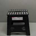 Delxo Folding Step Stool, 13 inch Non-Slip Foldable Stools Up to 300 LBS, Step Stool with Handle, Lightweight for Kitchen, Bathroom, Bedroom, Garden, Black, 1PC