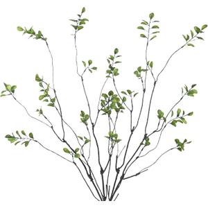 4 Pcs Artificial Greenery Stems Plants 35.4" Faux Branches for Vase Filler Fake Ficus Twig Plants for Home Office Party Wedding Shop Decoration