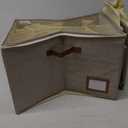 StorageWorks Shoe Oragnizer for Closet, 2 Pack Shoe Storage Cubes Holds Up to 16 Pairs, Space Saving Storage Boxes with Lid and Hanldes, Taupe