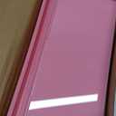 Glass Desktop Whiteboard, Dry Erase Board with Marker Holder, Computer Monitor Message Board and Desk Organizer for Home, Office and School Supplies (Pink)