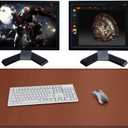 ZORESYN XXL Desk Mat - 43.3"x19.7" PU Leather Desk Pad for Office & Home, Waterproof and Durable Desk Protector for Keyboard and Mouse (Light Brown)