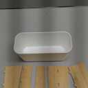 Toothbrush Holders for Bathrooms, Bamboo Tooth Brush Holder with 5 Slots Bathroom Vanity Organizer Countertop for Electric Toothbrushes, Toothpaste, Razors - White (Small (7.5" x 3.0"))