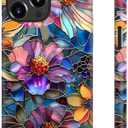 Goodon for iPhone 15 Pro Max Case Cute - Compatible with Magsafe - Dual-Layer Hard Shell & Silicone Cover - Protective Phone Case with Wildflower Designs for Women - Vibrant Defined Blossoms
