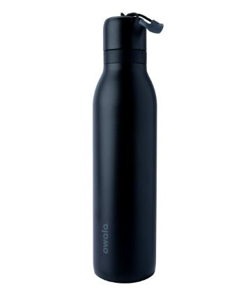 Owala FreeSip Twist Insulated Stainless Steel Water Bottle with Straw for Sports and Travel, BPA-Free, 24-oz, Black