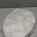 Angol Shiold Elongated Wooden Toilet Seat, 18.5", Gray Marble
