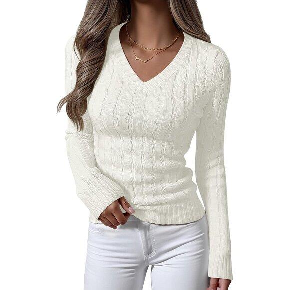 Dokotoo Women's Casual Crew Neck Sweatshirt Loose Soft Long Sleeve Pullover Tops. Size L