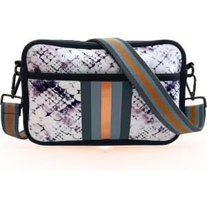 Checkered Crossbody Bum Bags for Women Nylon Checkered Purse Fanny Packs Sling Cross Body Bag with Adjustable Strap
