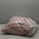 Geniospin Queen Comforter Set - 7 Pieces Comforter Queen Size, Soft Solid Bedding Set for All Season, Textured Bed in a Bag with Sheets, Pillowcases & Shams (Misty Rose, 90''x90'') | Soft, All Season, Bed in a Bag, Textured, Sheets, Pillowcases, Shams