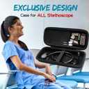LTGEM Stethoscope Case for 3M Cardiology III,II,IV,3M Aster Cardiology/MDF MDOne Stainless Steel Stethoscope Nurse Accessories and Medical Equipment (Pink Outer+Pink Inner)