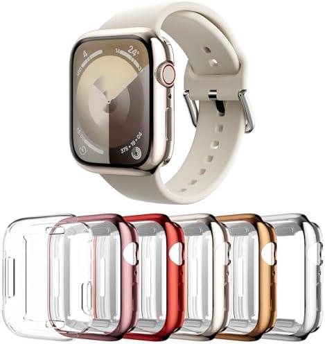 Rc-Z Case for Apple Watch Series 9/8/7 41mm, [30-Pack] Soft TPU Screen Protector Ultra-Thin Full Face Cover Replacement Bumper Accessories for iPhone Watch iWatch Series 9/8/7 41mm