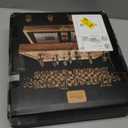 Large 23 inches Horse Racing Board Game with 11 Luxury Metal Horses, Foldable Wood Horse Race Board Game with 2 Sets of Dice, 2 Boxes of Cards for Parties and Gambling (Medium, Black)