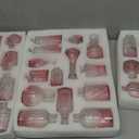 Glass Bud Vase Set of 60 - Small Vases for Flowers in Bulk - Assorted Vintage Crystal Vases for Flowers, Table Centerpieces (Pink, 60 Pcs)