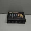 Yinhua Curling Iron Set, 5 in 1 Curling Wand with 4 Interchangeable Ceramic Barrels and 1 Straight Hair Brush, 30S Instant Heat Up, LCD Temp Adjustment, Dual Voltage, Includes Heat Resistant Gloves (Green)