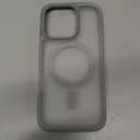 TORRAS for iPhone 16 Pro Case Translucent Matte Back/Natural Titanium Gray Edge | Compatible with MagSafe, Military Grade Drop Protection, Stronger Magnetic, Shockproof Airbag, Color Button, Slim