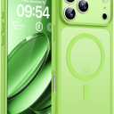 TOCOL for 17Pro Case, Full Camera Protection, Built-in Magnetic Ring, Compatible with Magsafe Charger, Drop Protection, Translucent Matte Phone Case for 17 Pro 6.3 inch (Light Green)