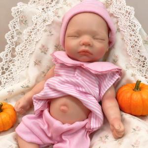 OtardDolls Silicone Baby Doll 10 Inch Full Silicone Lifelike Reborn Realistic Mini Dolls with Accessories Set
