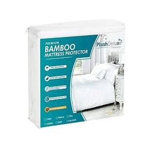 PlushDeluxe Premium Mattress Protector - Waterproof, Hypoallergenic & Ultra Soft Breathable Bed Mattress Cover for Maximum Comfort & Protection - PVC, Phthalate (Twin-XL) 