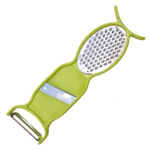 3 in 1 Multi-Purpose Vegetable Peeler/Slicer/Grater - Stainless Steel Tool for Kitchen - Ideal for Carrots, Cheese, Ginger, Potato, Garlic - Easy Peeling, Slicing and Grating Multicolour