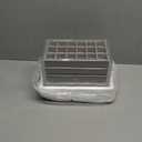 Frebeauty Acrylic Jewelry Organizer Earring Organizer Box with 5 Drawers Earring Holder Organizer with Velvet Trays Clear Jewelry Box for Women Earring Display for Rings Studs(Grey)