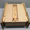 CONDA Large Wooden French Easel and Sketchbox Easel, Adjustable Tripod Easel Stand with Drawer and Palette for Artist, hobbyists, Professionals, Ideal Easel for Painting, Sketching, and Display (Gold)