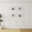 Colingmill 12 Set Accent Wall Molding Kit Premade Wainscoting Panels Wall Molding Peel and Stick Panel White Pre Cut Trim for Walls Picture Frame Molding for Home Decoration(20 x 20 Inch)