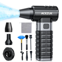 Compressed Air Duster 4-Gear Adjustable 300000RPM Electric Air Duster Rechargeable Brushless Motor Mini Cordless Air Blower for Keyboard, Electronics,Car and Home Cleaning Replaces Compressed Air Can