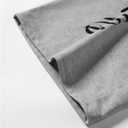 Men's Graphic Letter Wide Leg Sweatpants Drawstring Waist Street Sport Pants with Pockets (Gray, M)