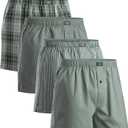 DANISH ENDURANCE Men's 100% Cotton Woven Boxers (4 & 6-Pack) Loose Fit, Breathable & Lightweight Comfort, Size XXL