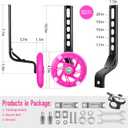 Bicycle Training Wheels for Kids Stronger Version Replacement Adjustable Bicycles Stabilizer for Children, Suitable for 12/14/ 16/18/ 20/ inch Children's Single Speed Bikes