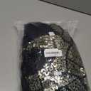 1920s Sling Offer Shoulder Tassel Flapper Fringe Long Mesh Mermaid Hem Dress Gatsby w/Accessories Set (X-Large, Beige)