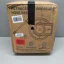 M MINGLE Retractable Pressure Washer Hose Reel, 1/4" 60ft Power Washer Hose Reel, Auto Rewind Hose Reel, Wall/Floor Mounted, 3600 PSI