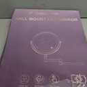 FUNTOUCH 9" 30X/1X Wall Mounted Lighted Makeup Mirror, 5000mAh Rechargeable Double Sided Magnifying Mirror with Adapter, 3 Color Lights,Touch Dimmable, 360 Rotation Extended Arm for Bathroom,Black