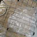 Sink Protector Grid 26-1/16" x 14-1/16", Centered Drain with Corner Radius 3-1/2", 304 Stainless Steel Material (Centered Drain) for Single Bowl Kitchen Sink