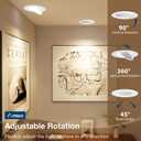 Amico 24 Pack 4 Inch 5CCT Gimbal LED Recessed Lighting, 360&90 Adjustable Eyeball Directional Downlight, Dimmable, 2700K/3000K/3500K/4000K/5000K Selectable, CRI90+ 9W 700LM, ETL&FCC