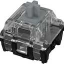 GATERON KS-15 Optical Silver Keyboard Switches, 45gf RGB LED Infrared Path Linear Key Switches for Mechanical Keyboard (35PCS, Silver)