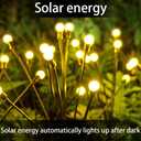 Upgraded Solar Swaying Light 8 LEDs Solar Garden Lights Outdoor Waterproof Swaying Solar Garden Lights Firefly Lights for Garden Yard Patio Pathway Decoration Warm White (4pcs)