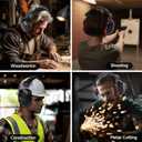 Noise Reduction Ear Protection Ear Muffs, Shooting Ear Protection, SNR 28dB Noise Cancelling Headphones for Adults Kids Autism, Hearing Protection for Shooting,Gun Range,Mowing (Black With Red)