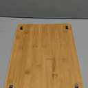 Bamboo Sliding Appliance Tray, Coffee Maker Slider Tray with Rubber Wheels, Countertop Pull Out Organizer for Coffee Machines, Air Fryers and Other (Natural, Large-Long(12”W x 16”L))