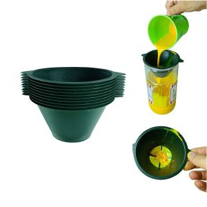 190 Micron Reusable Industrial Nylon Mesh Paint Filter Strainer Funnel Filter Paint/Gutter Oil and Food Residue High Efficient (10CM - diameter - 10Pcs)