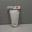 B•WELL Water Bottle Sling Bag with Adjustable Strap. White